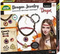 Lena 42303 Dragon Jewelry, set di gioielli artigianali con collana con amuleto, braccialetto di perle e accessori per capelli magici, gioielli fai da te con drago, set creativo alla moda per bambini a