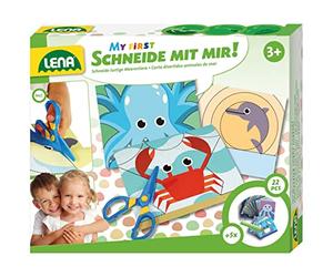 Lena 42632 - Mi Taglio Animali marini, tra Cui Forbici, 27 pc
