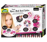 Lena 42654 Super Mani Pedi Nail Salon 4 in 1 Salone per Mani dei Bambini Set Completo per Nail Salon per Bambine dai 8 Anni in su