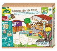 Lena 42836 Eco Upcycling Kit fai da te My Pony, Set per l'utilizzo di imballaggi riciclati per fai da te di un equestre, Kit creativo per bambini dai 6 anni in su