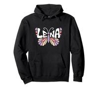 Lena Butterfly - Personalizzato Carino Nome Word Art Felpa con Cappuccio