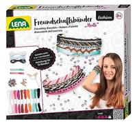 Lena dell'amicizia, 2 raso, 8 filati, 140 perline, bambini a partire dagli 8 anni, set completo con istruzioni per 10 nastri per il fai da te di braccialetti 5 in 1, Multicolore, 42116