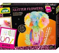 LENA - Fiori Glitterati, Un Bouquet di Fiori in Tulle Che Non appassisce mai, Possono Essere Realizzati con Tulle, cannucce di Carta e scovolini