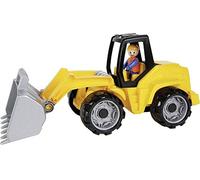 LENA Frontale Truxx, Cantiere di Circa 37 cm, caricatrice su Pneumatici con Paletta Funzionale e statuina, Bambini dai 2 Anni in su, Veicolo Giocattolo Giallo, 4412, Multicolore