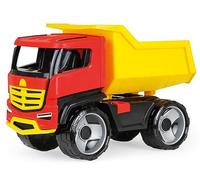 LENA Giga Titan Camion della Spazzatura per 3+ Anni Bambini, Giallo/Rosso