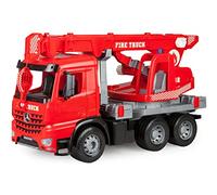 Lena Giga Trucks Mercedes Benz Arocs Fuoco Brigata Gru Camion per 3+ Anni Bambini, Rosso