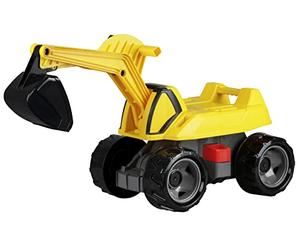 LENA - Giga Trucks PRO X Ride-On Escavatore per 3+ Anni Bambini, Giallo