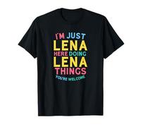 Lena Here Doing Lena Cose Divertente Nome Lena Maglietta