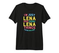 Lena Here Doing Lena Cose Divertente Nome Lena Maglietta Premium