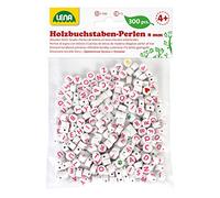 Lena- Lettera Perline, Colore Bianco/Rosa, 32050