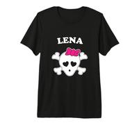 Lena Nome Design: Bandiera Pirata e Fiocco per Capelli Maglietta Premium