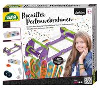 Lena Rocailles 42722 - Cornice per perline fai da te per bambini dagli 8 anni in su, cornice per realizzare braccialetti di perline, set completo con filato, ago per perline, fermagli e perline in