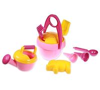 Lena- Sabbiascatola Gioco Set, Colore Giallo/Viola, 05421