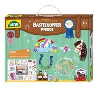 Lena Set di 400 pezzi per progetti creativi, inclusi gommapiuma, carta colorata, perline, piume, bottoni, strass, ecc., regalo per ragazze per bambini dai 5 anni in su