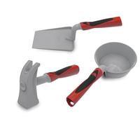 Lena Set di Sabbia da Cantiere, 3 Pezzi, Giocattolo di Sabbia con Martello, mestolo e mestolo, Maniglie gommate per Interni ed Esterni, Giocattolo da Spiaggia per Bambini a Partire dai 2 Anni in su