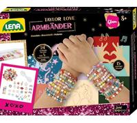 Lena Taylor Love - Set di braccialetti dell'amicizia con 24 disegni, perline con lettere, 15 ciondoli e scatola di smistamento, set di braccialetti fai da te per bambini a partire dagli 8 anni in su