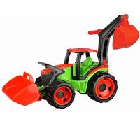 Lena trattore con benna e escavatore - verde-rosso