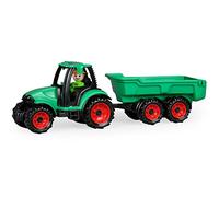 Lena-01625 Truckies Trattore con Rimorchio, Colore Verde, 01625