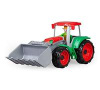LENA - Truxx Trattore con Frontale Pala per 2+ Anni Bambini, Verde/Rosso