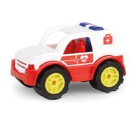Lena Workies Emergency Doctor - Ambulanza per bambini dai 18 mesi | Realizzato in robusto ABS con pneumatici gommati e assi in acciaio zincato, per interni ed esterni, ideale per le prime
