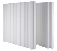 Lenacustica Diffusore Acustico Skyline QRD, Bianco/Nero, EPS, 60x60x7 cm, Ottimizzazione Acustica 630Hz-8kHz, Set da 2 Pannelli (BIANCO)