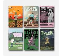 Lenaeo Set di 6 poster vintage The Creator Music Rapper per per camera, estetica su tela, decorazione da parete per camera da letto, 08 x 12 pollici (20 x 30 cm)