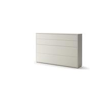 Lenart Letto per armadio Bed Concept BC05 120 x 200 cm - Horizantal letto pieghevole - Armadio con letto pieghevole integrato - Letto da parete con rete a doghe - Murphy Bed (cashmere)