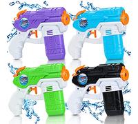 lenbest 4 Pezzi 150ml Pistole ad Acqua Bambini - 10 metri Pistola Spruzzo a Lungo Raggio - Acqua Giocattolo per Bambini e Adulti - All'Aperto Nuoto Piscina Giardino Spiaggia Feste