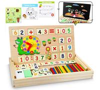 lenbest Giochi Montessori per la Matematica - Giochi Matematici con Conteggio - Giochi Bambini in Legno - Giochi Educativi Giochi Gioco Giocattoli Regalo Bambini Bambina 4 5 6 Anni Femmina Maschio