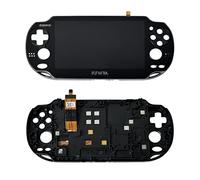 Lenboes - Schermo LCD touch screen in vetro con telaio di ricambio combinato per Playstation PS Vita PSV PCH-1001 PCH-1101