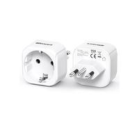 LENCENT 2 x Adattatore Spina Brasile, Adattatore Viaggio Europa Spagna Portogallo 2 Pin a 3 Pin per Brasile e Sudafrica, Adattatore Spina Spagna Portogallo al Brasile e Sudafrica (tipo N)
