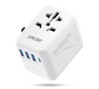 LENCENT Adattatore Universale da Viaggio, Adattatore Spina USA EU UK AUS