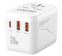 LENCENT Adattatore Universale da Viaggio, Adattatore Spina USA EU UK AUS