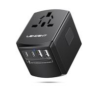 LENCENT Adattatore Universale da Viaggio, Presa Internazionale con USB C