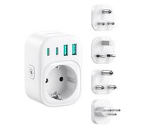 LENCENT Set Spina di Tipo D, G, M, N da Viaggio, Adattatore Presa Brasile