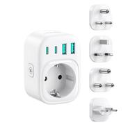 LENCENT Set Spina Tipo D, G, M, N da Viaggio, Adattatore Presa Universale, Adattatore Spina Internazionale per Inghilterra, India, Sri Lanka, Brasile, Sudafrica, HongKong, Malesia