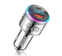 LENCENT Trasmettitore FM Bluetooth 5.3, PD 20W & QC 3.0 18W Ricarica Veloce, Adattatore Bluetooth per Auto, Wireless FM Radio, Cancellazione del Rumore, Chiamate in Vivavoce, Hi-Fi Musica, 7 Luci LED
