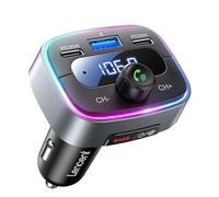 LENCENT Trasmettitore FM Bluetooth 5.4, 60W Ricarica Rapida con 2 USB-C
