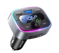 LENCENT Trasmettitore FM Bluetooth 5.4, 60W Ricarica Rapida con 2 USB-C | PD 30W