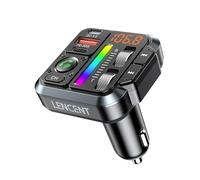 LENCENT Trasmettitore FM per Auto Bluetooth 5.3, Lettore Musicale con Suoni Alti e Bassi Regolabili, Adattatore Radio a Ricarica Rapida PD 20W e QC 3.0, Chiamate in Vivavoce, Siri Google Assistant