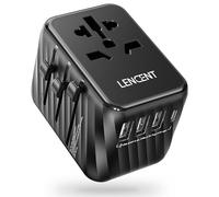 LENCENTE Adattatore Universale da Viaggio, Spina Internazionale con 4 USB