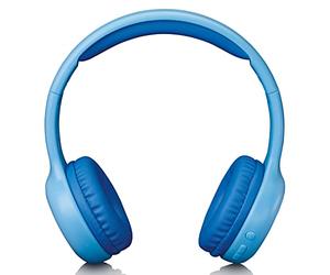 Lenco 810065 cuffie bluetooth per bambini hpb-110 - bluetooth 5,0-85 db - limite di volume - batteria integrata da 250 mah - funzione vivavoce - micro usb - pieghevole - con adesivi - blu