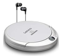 Lenco CD-201SI Lettore CD, Lettore CD Musica Portatile, Discman - con display LCD e cuffie stereo, Nero