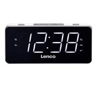 Lenco, Radiosveglia FM PLL Grande e Chiara con Schermo LED 1.8" e Doppia Sveglia