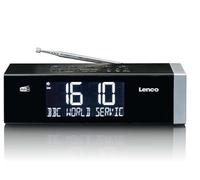 LENCO CR-640BK DAB+/FM - Radio stereo per orologio con BT e 2 x 4 W RMS
