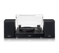 Lenco Giradischi LS-101 - Giradischi Bluetooth - Altoparlante esterno con 2 x 10 Watt RMS - 3 velocità - Trasmissione a cinghia - Nero