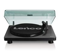 Lenco L-30BK Giradischi USB - giradischi con trasmissione a cinghia - 33 e 45 giri - USB - uscita RCA - digitalizzazione dischi - preamplificatore - legno