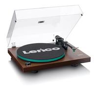 Lenco LBT-225WA Giradischi con Trasmissione Bluetooth® - Marrone Scuro | Giradischi Bluetooth 5.2 con piatto in vetro da 13 mm, testina Audio-Technica AT-VM95E, braccio in carbonio ed uscita USB
