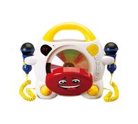 Lenco, Lettore CD Karaoke Portatile per Bambini con Bluetooth e Doppio Microfono