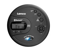 Lenco, Lettore CD MP3 Portatile Bluetooth con Anti-Shock e Schermo LCD, Nero